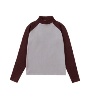 Half Turtleneck Colorblock Long Sleeves
