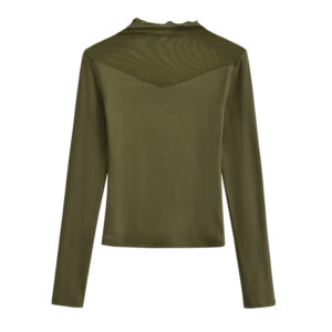 Mesh Stitching Long Sleeves