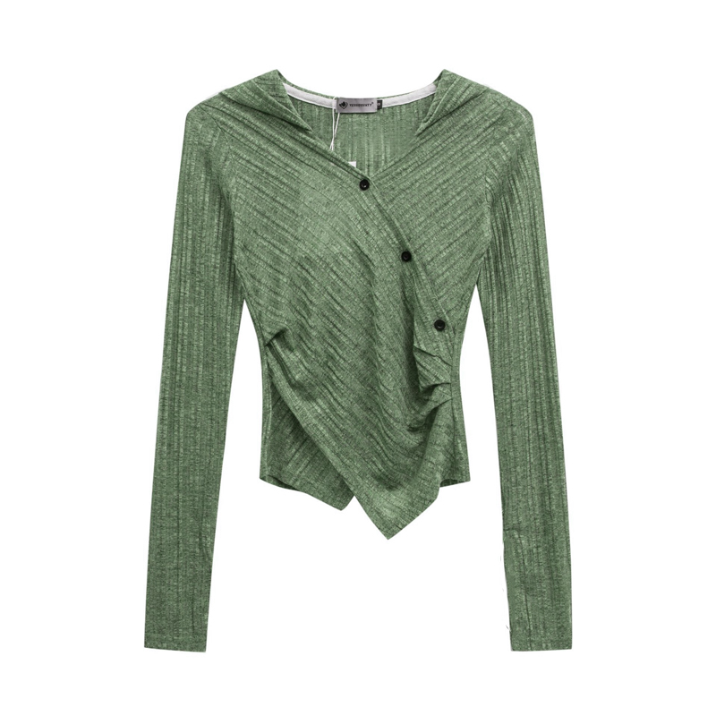 Retro Cross V-Neck Long Sleeves